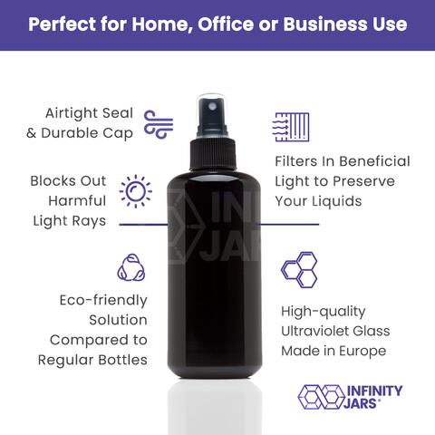 200 ml Glass Fine Mist Spray Bottle