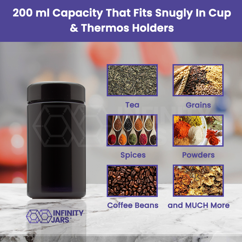 200 ml Tall Glass Screw Top Jar